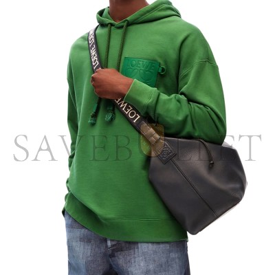 LOEWE CUBI CROSSBODY BAG IN SUPPLE SMOOTH CALFSKIN AND JACQUARD B906K70X01 (44*30*18cm)